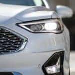 2019 white Ford Fusion close up, Ford cars for sale in Cincinnati, OH.