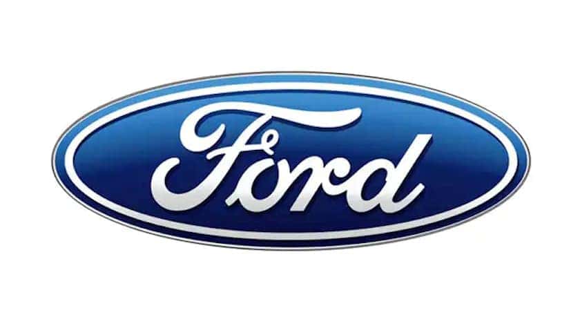 The Ford logo is on a white background.