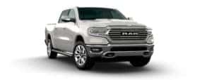 A white 2020 Ram 1500 is facing right.