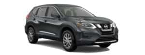 A grey 2020 Nissan Rogue is facing right.