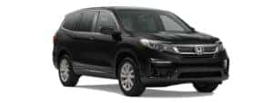 A black 2020 Honda Pilot is facing right.