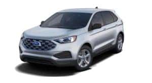A silver 2020 Ford Edge is angled left on a white background.