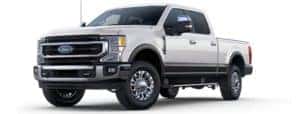 A silver 2020 Ford F-250 is angled left.