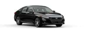 A black 2021 Honda Accord is angled right.