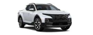A white 2022 Hyundai Santa Cruz is angled right.