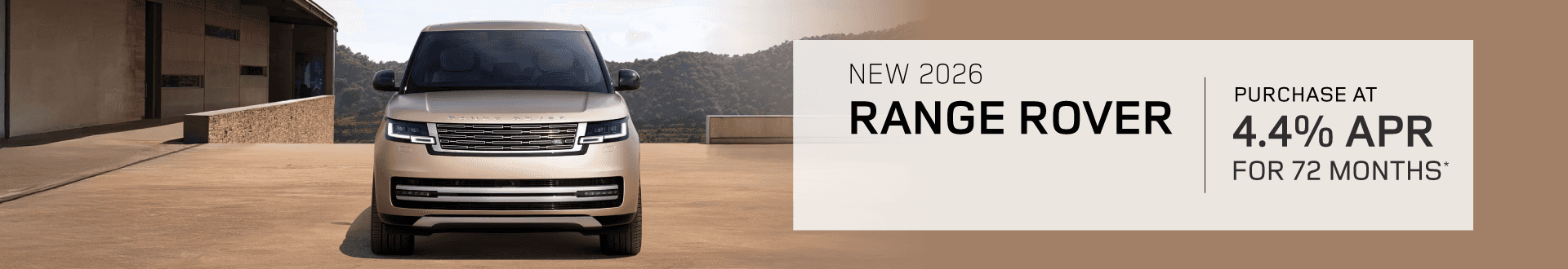2026 Range Rover 4.4% for 72 months