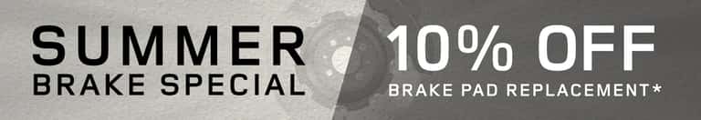 Summer Brake Special | 10% off brake pad replacement