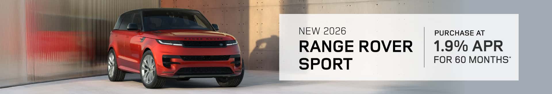 2026 Land Rover Range Rover Sport: 1.9% APR for 60 months