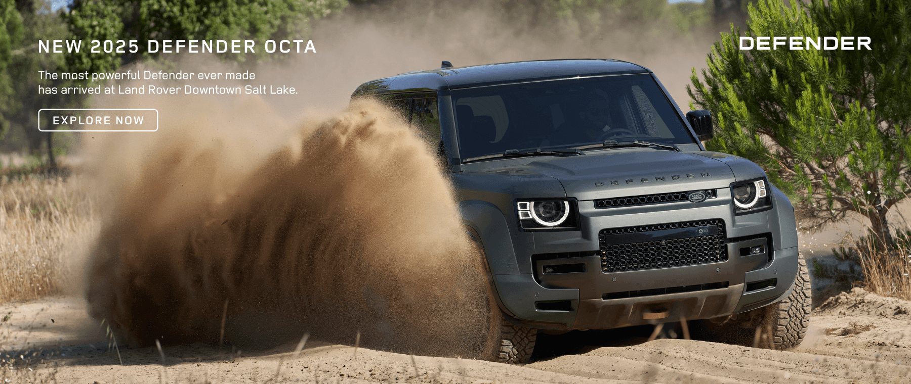 NEW 2025 DEFENDER OCTA (DEFENDER HOB LOGO) The most powerful Defender ever made has arrived at Land Rover Downtown Salt Lake.