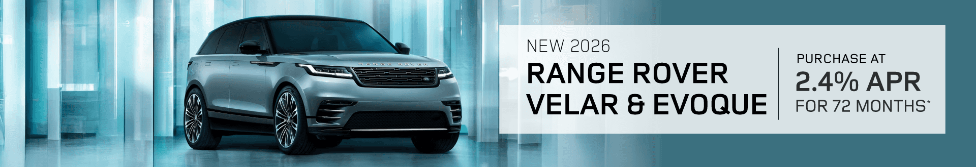 2026 Range Rover Velar & Evoque 2.4% for 72 months