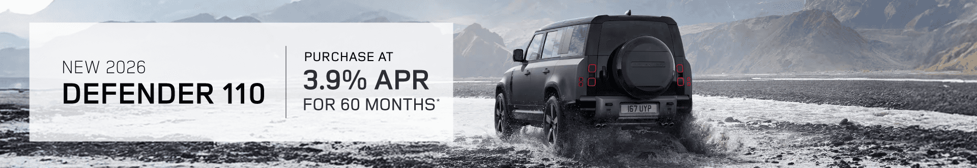 2026 Land Rover Defender 110: 3.9% APR for 60 months*