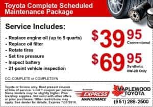 Toyota Oil Change Coupon