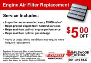Toyota Support Discount codes Offers Maplewood Toyota inside of photo relating to Printable Toyota Oil Change Coupons named Toyota Services Discount codes Offers Maplewood Toyota in just