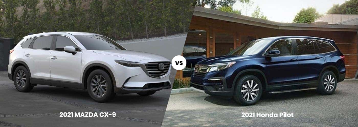 2021 MAZDA CX9 vs. 2021 Honda Pilot Price, 3rd Row Seating, MPG