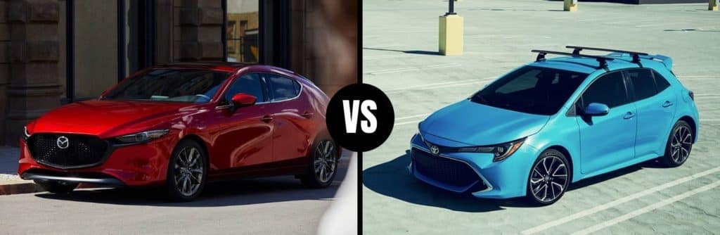 2019 mazda3 hatchback vs. 2019 toyota corolla hatchback