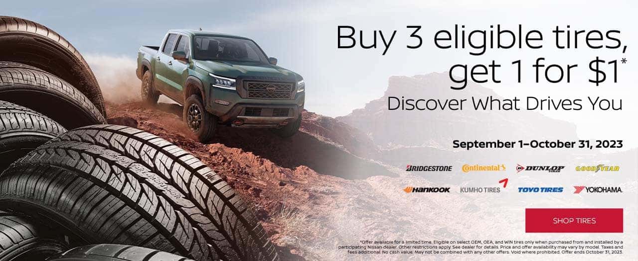 Buy 3 eligible tires get 1 for $1