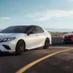 2020 Toyota Camry models taking a turn