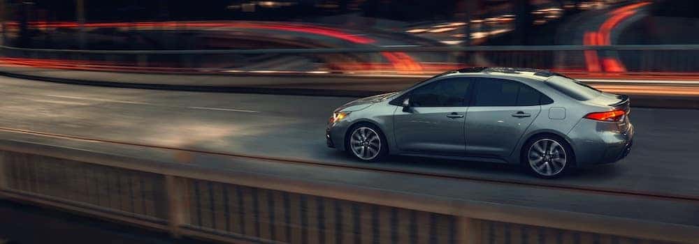 2020 Toyota Corolla driving at night