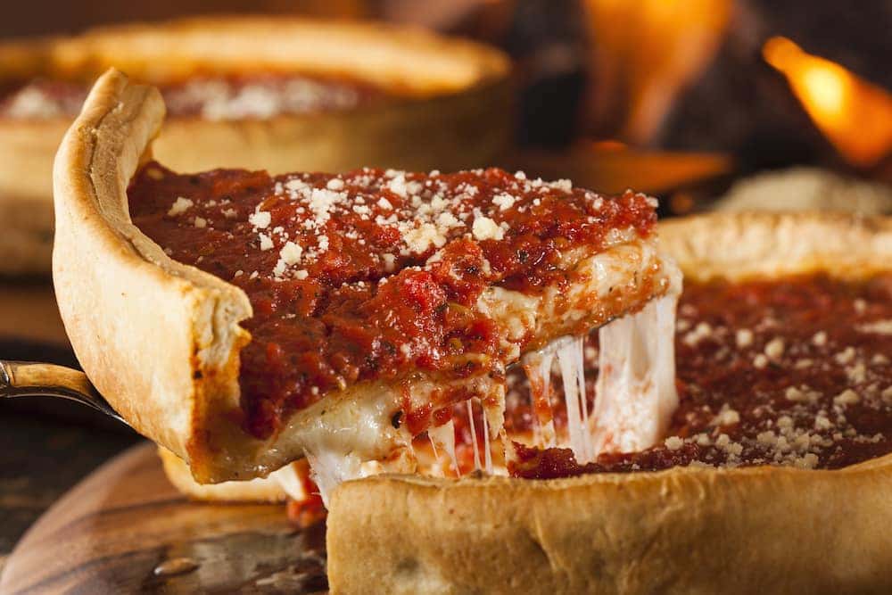 Chicago-style pizza