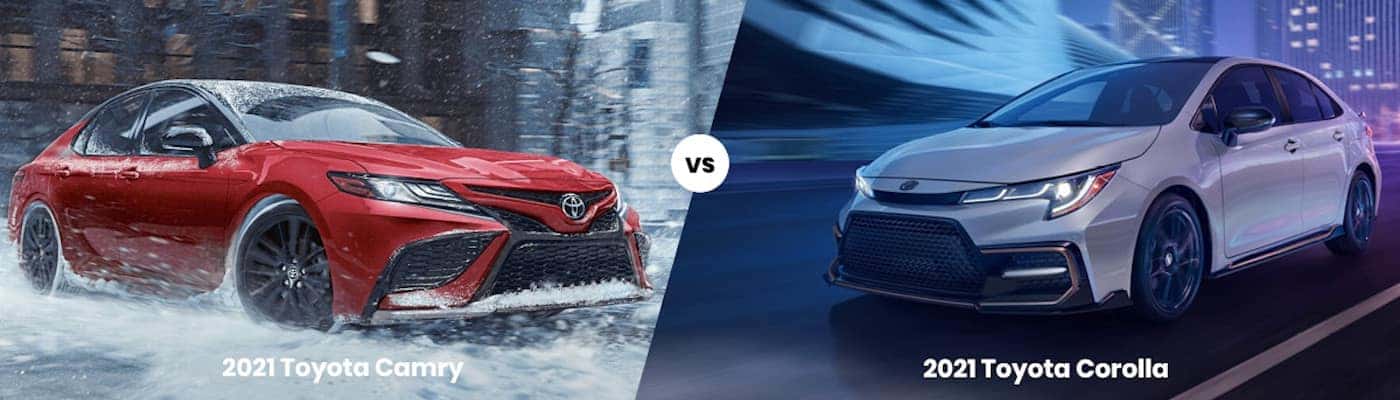 2021 Toyota Camry vs 2021 Toyota Corolla