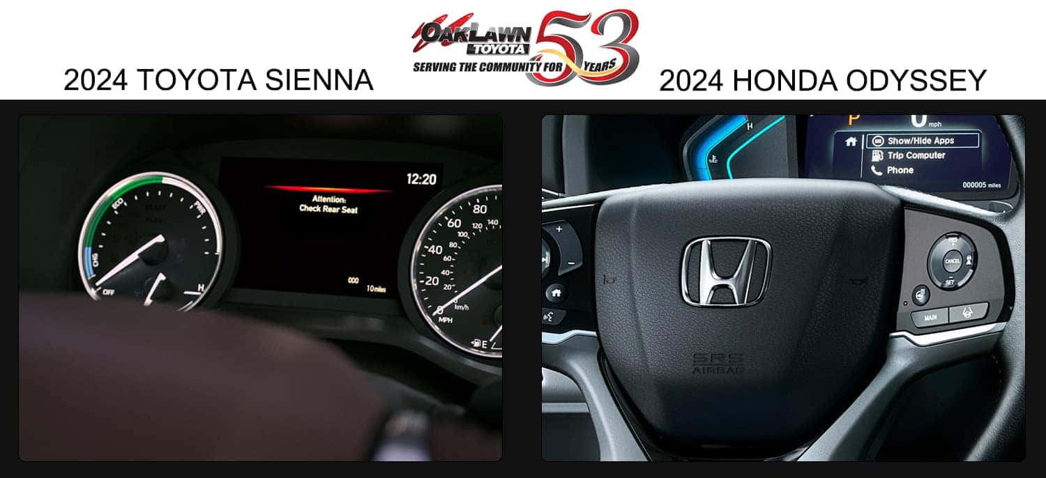 2024 Toyota Sienna vs the 2024 Honda Odyssey