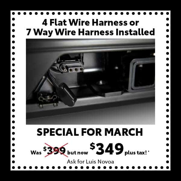 4 Flat Wire Harness or 7 Way Wire Harness Installed