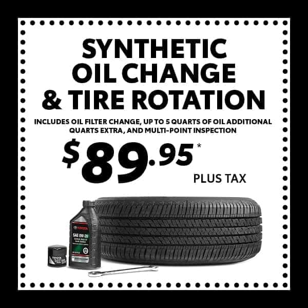 Synthetic Oil Change and Tire Rotation - $89.95