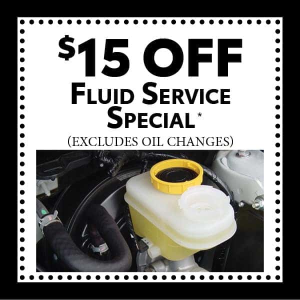 $15 off Fluid Service Special (excludes oil changes)