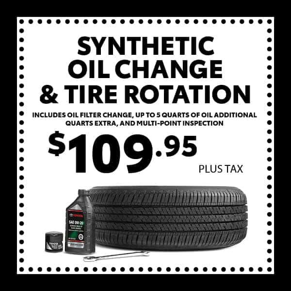 Synthetic Oil Change and Tire Rotation - $109.95