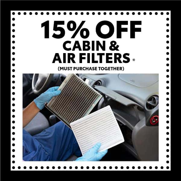 15% off Cabin & Air Filters