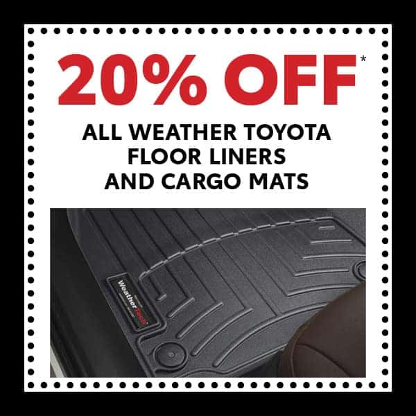20% off All Weather Toyota Floor Mats