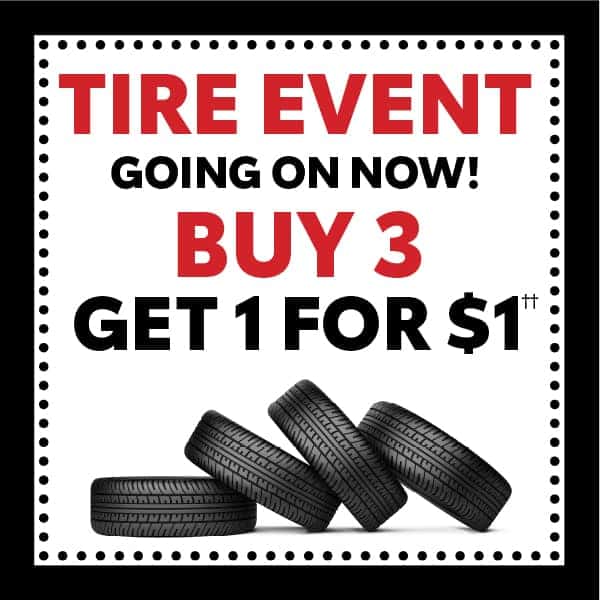 Tire event buy 3 get 1 for $1