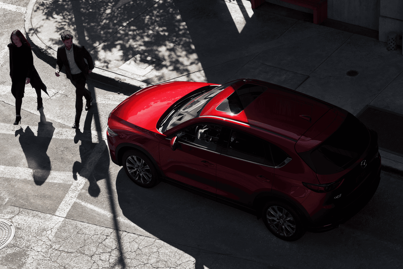 2021 Mazda CX-5 Red Safety Stopped Ocean Mazda