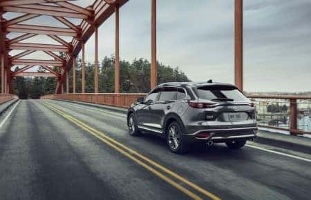 Mazda CX-9 crossing a bridge
