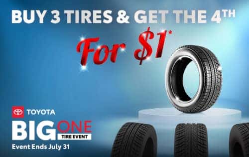Buy Three Tires Get The Fourth For $1.00*