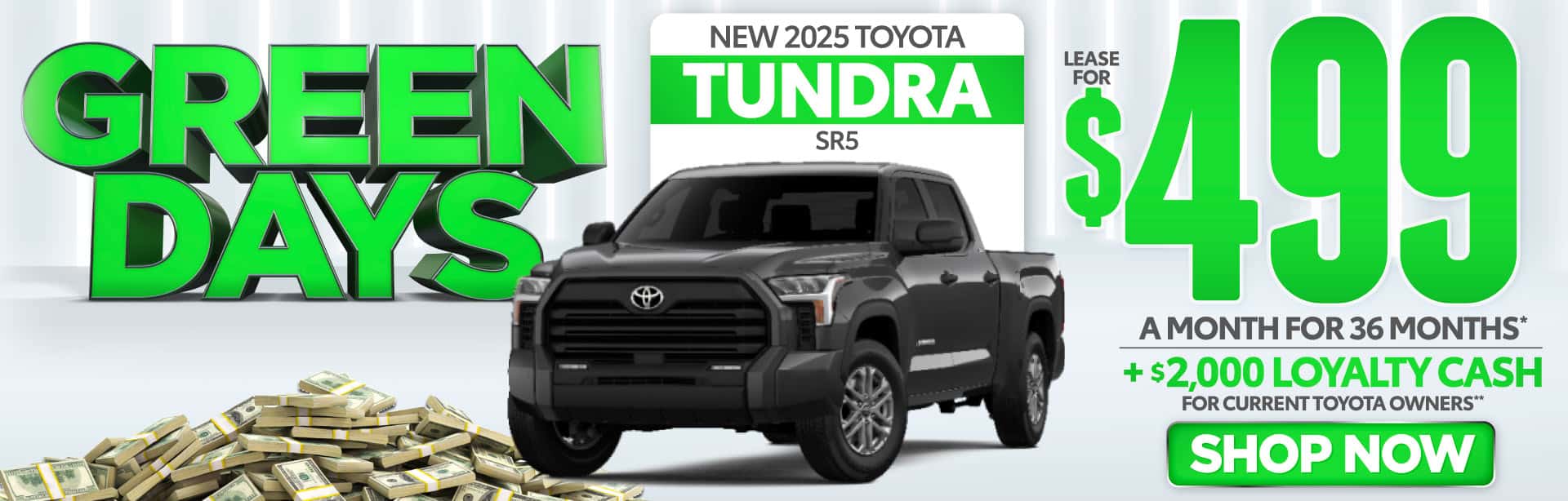 NEW 2025 TOYOTA TUNDRA SR5 "LEASE FOR: $499 A MONTH FOR 36 MONTHS* + $2,000 LOYALTY CASH FOR CURRENT TOYOTA OWNERS**"