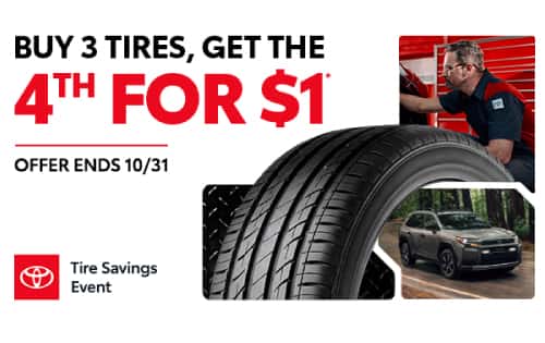 Buy 3 tires, get the 4th for $1