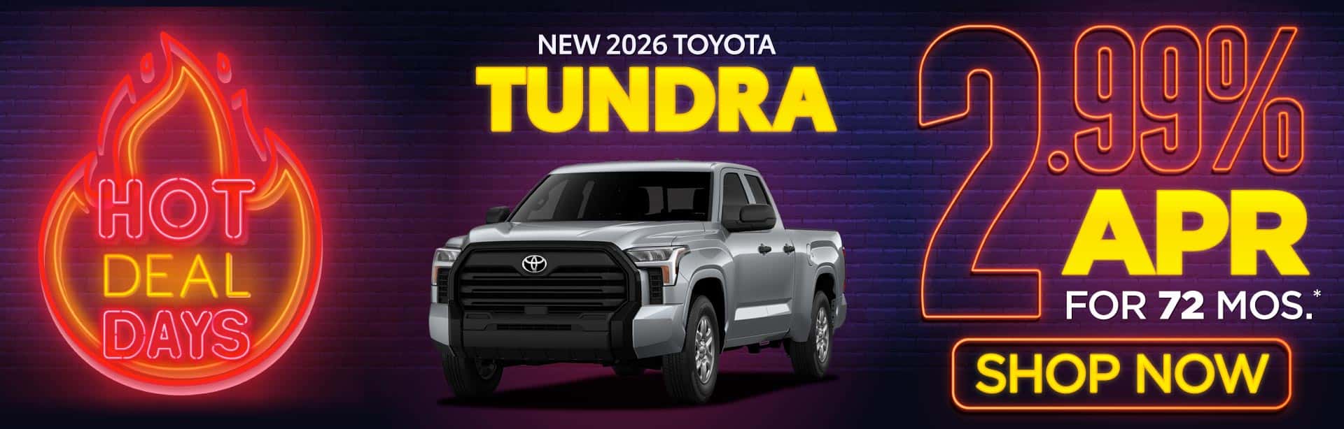 New 2026 Toyota Tundra 2.99% APR For 72 Months*