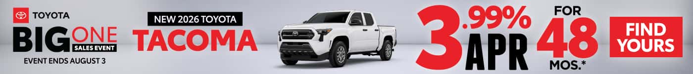 New 2026 Toyota Tacoma 3.99% APR For 48 Months (1)