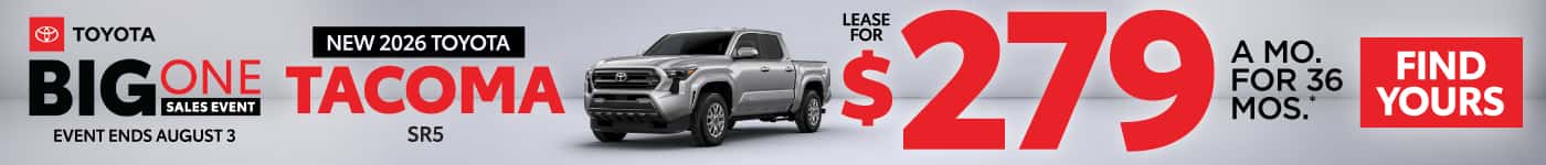New 2026 Toyota Tacoma SR5 Lease for $279/Mo for 36 Months (6)