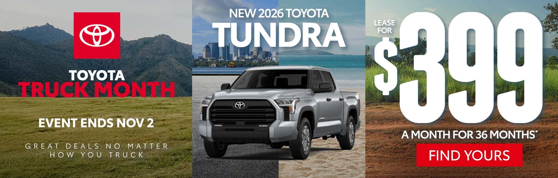 New 2026 Toyota Tundra Lease for $399/Mo for 36 Months*