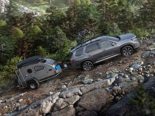 2025 Honda Pilot towing a camper