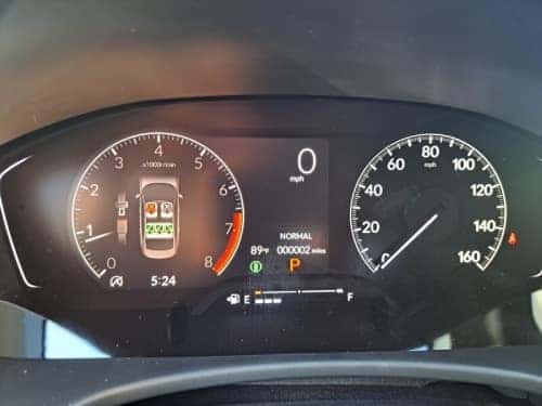 2025 Honda Civic close up view of driver information interface
