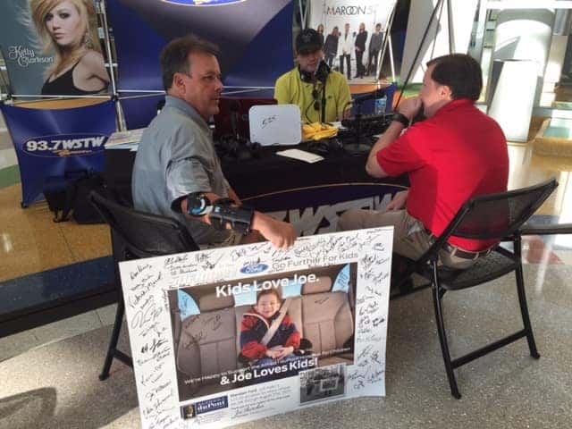 Chip Sheridan on air during a past Radiothon