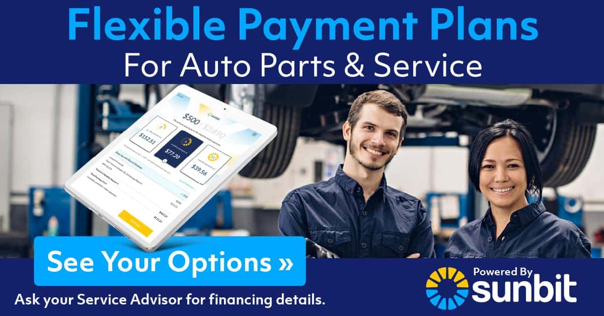 Sunbit Flexible Payment Plans for Auto Parts & Service