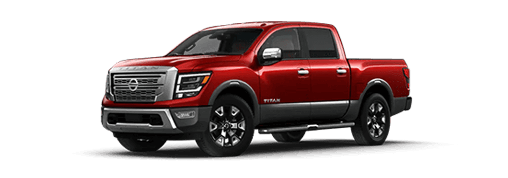 Cardinal Red Metallic / Gun Metallic Nissan Truck