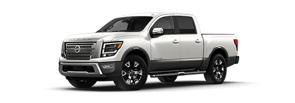 Pearl White TriCoat / Gun Metallic Nissan Truck