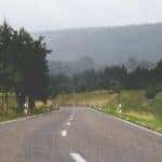 Road with mountains in the background