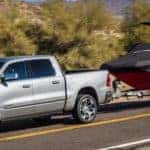 2019 Ram 1500 Limited pulling a boat