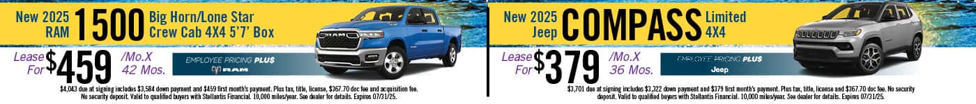 Ram 1500 & Jeep Compass Offer